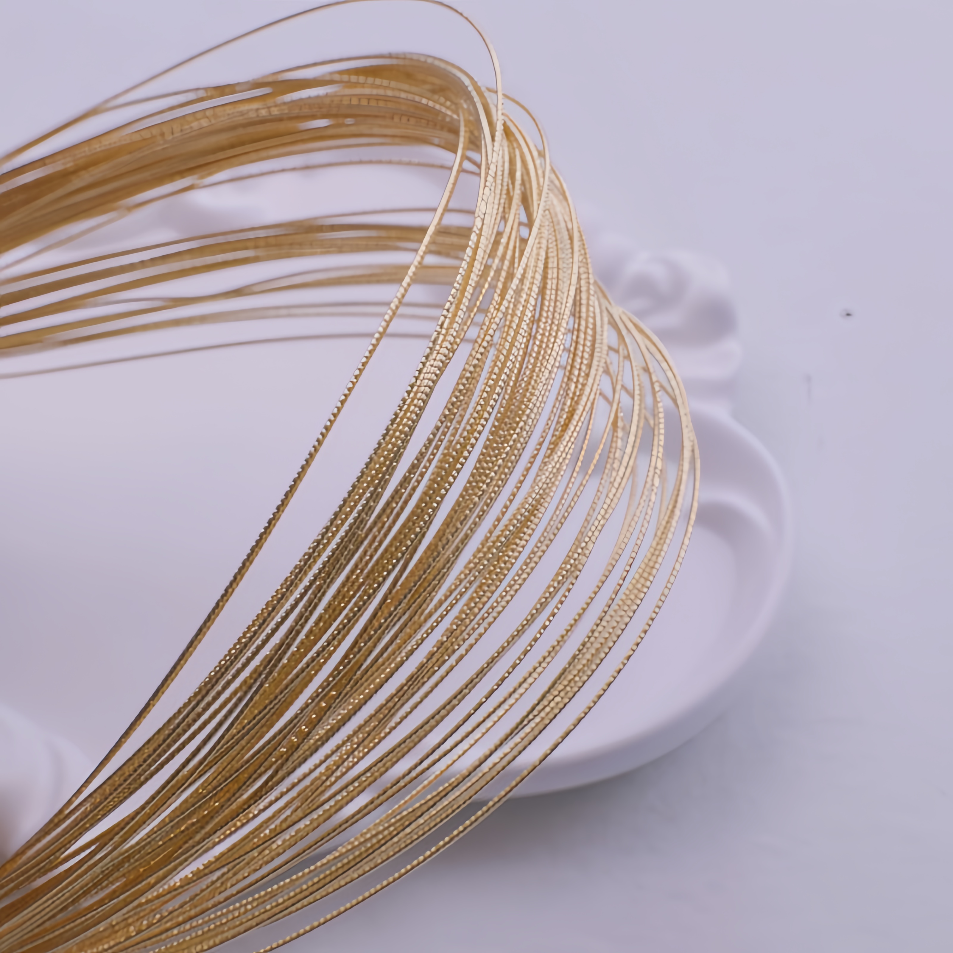 14K包金批花硬线造型自制diy项圈