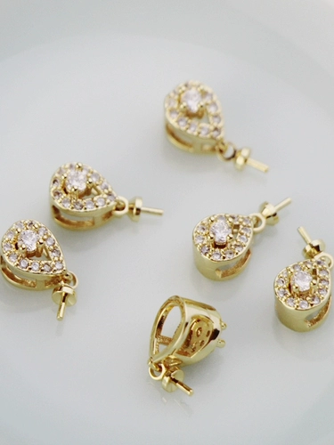 Подвеска с цирконом в форме капли из жемчуга, аксессуары, 14 карат, золотой цвет, микроинкрустация, DIY