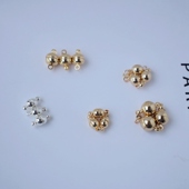 14K包金镀金镀银保色圆形椭圆汉堡磁铁扣diy手工饰品手链链接扣头