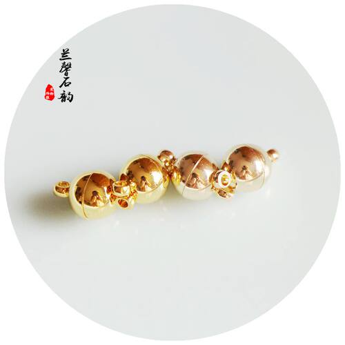 14K18K包金保色磁铁扣珍珠手链项链收尾链接扣diy手工饰品配件6mm - 封面