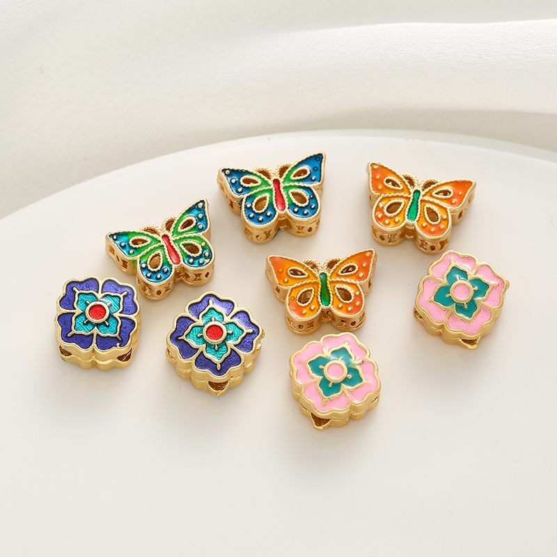 临兰包金镀金滴油通孔配饰