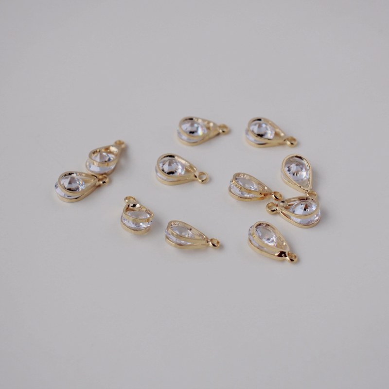 14K包金镀金保色夹锆石水滴吊坠diy手工耳环流苏挂坠饰品配件材料,饰品/流行首饰/时尚饰品新,其他DIY饰品配件,淘宝优惠券,粉丝福利购,淘宝优惠卷
