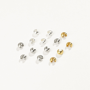 S925纯银开口珠月牙扣C形包扣diy饰品配件手工串珠手链收尾遮线头