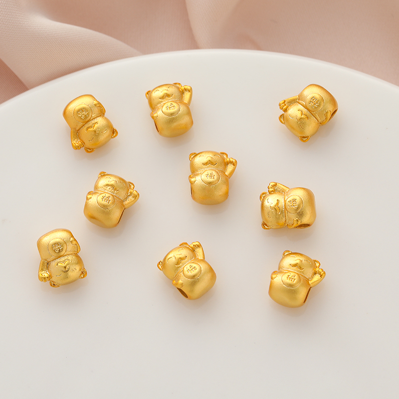 临兰铜包金镀金保色招财猫