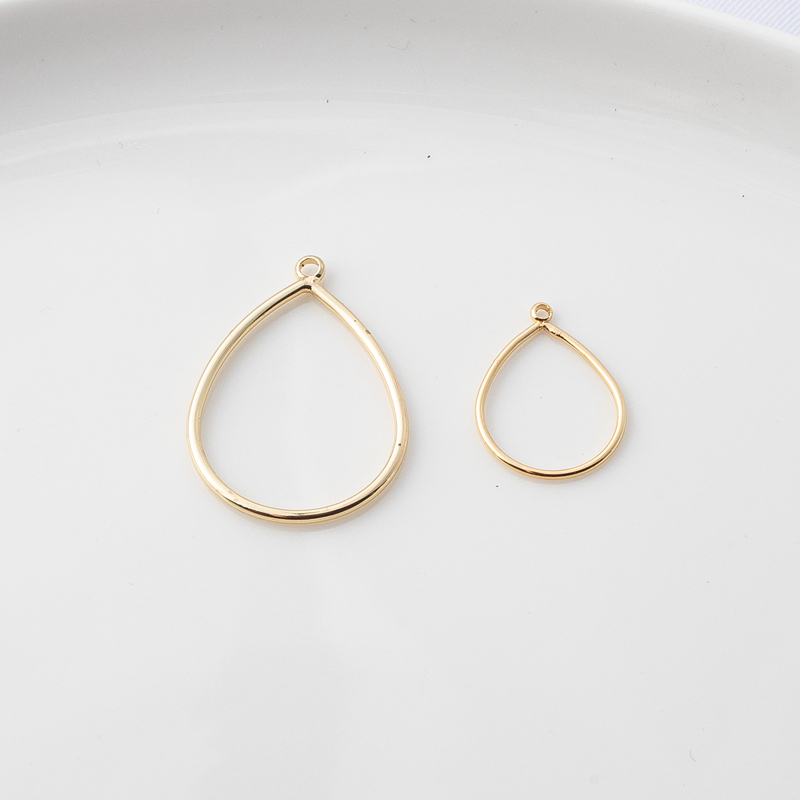 14K包金镀金保色耳环绕线吊坠