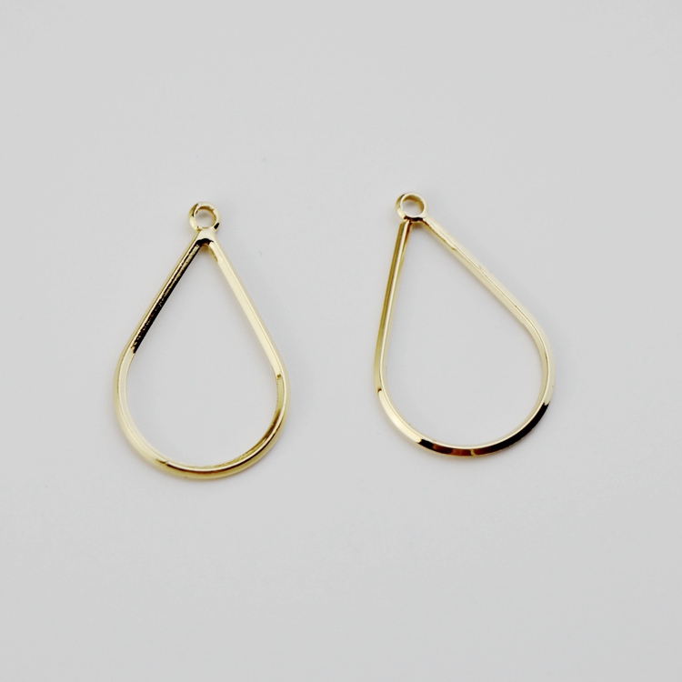 镀金菱形水滴流苏绕线饰品配件