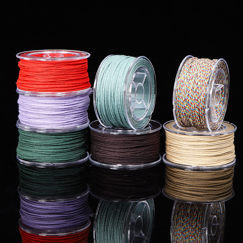 混色多色手搓棉线1.5mm无弹力穿珠玉线编织绳子diy手工串珠线,饰品/流行首饰/时尚饰品新,线,淘宝优惠券,粉丝福利购,淘宝优惠卷