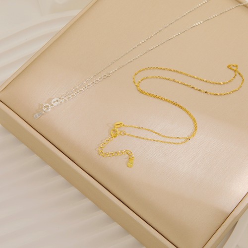 临兰项链颈链纯银镀金