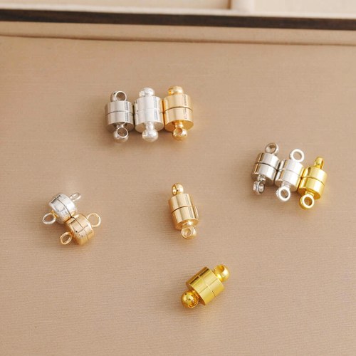 14K包金镀金镀银镀白金磁铁扣diy手工串珠手链项链链接扣子扣头