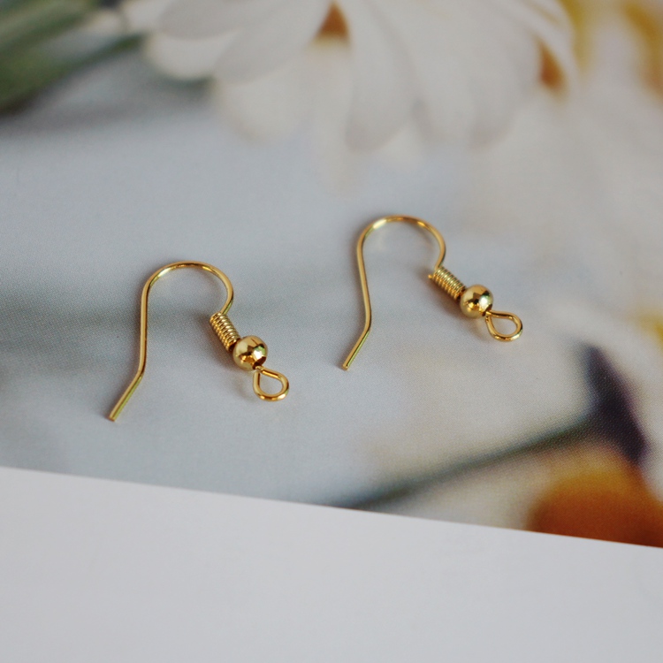 镀金耳钩手工串珠配件材料