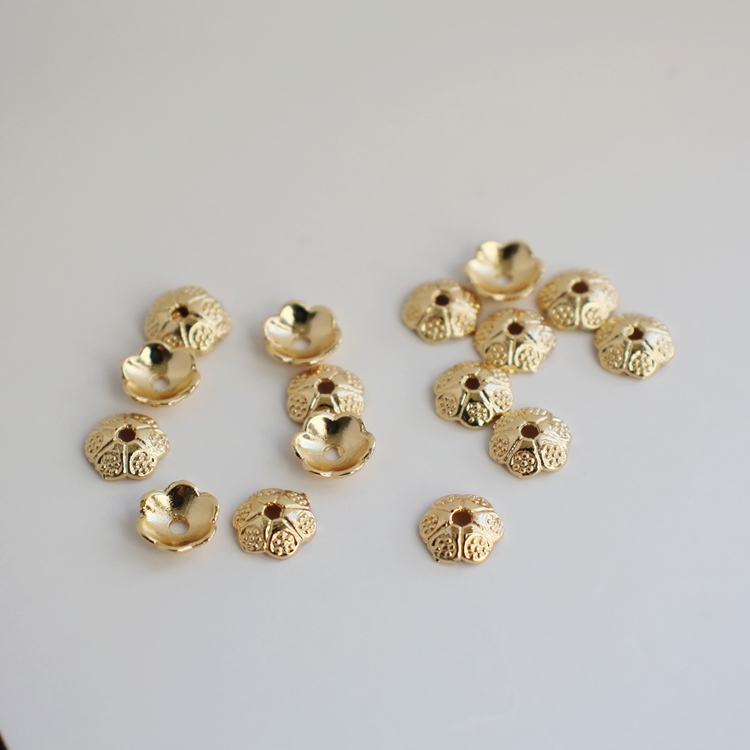 diy镀金串珠手链配饰花片