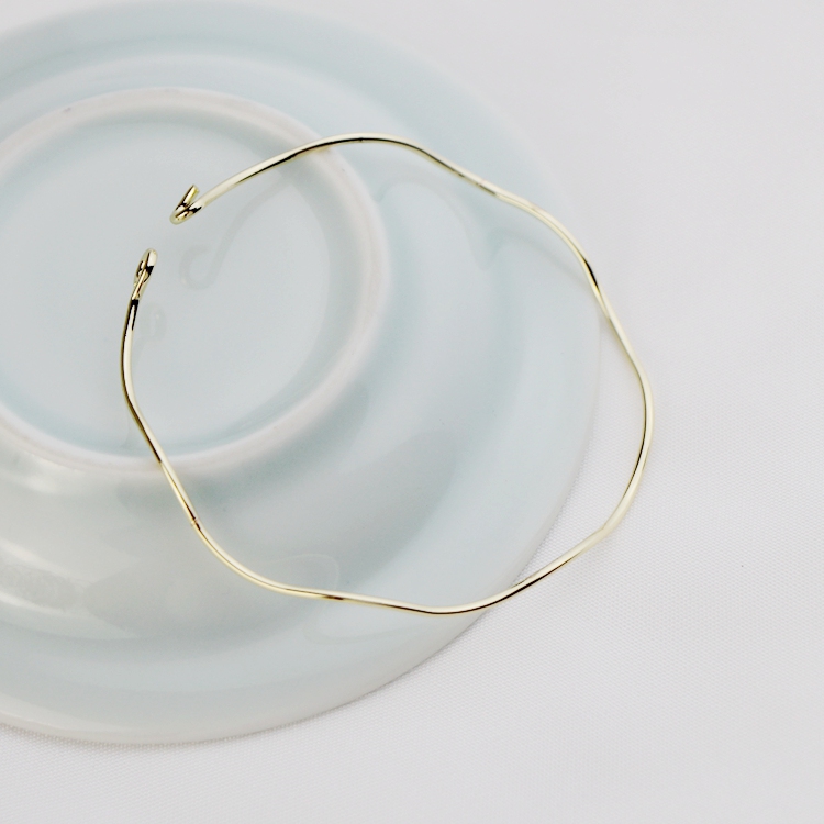 diy镀金开口绕线手镯圈