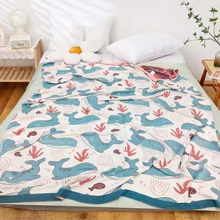 宝宝冷感毯子单人冰丝凉感毛巾 婴幼儿级竹纤维纱布盖毯夏季