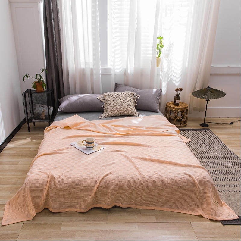 영국으로 수출 마지막 싱글 면 니트 타올 이불 순면 여름 얇은 에어컨 담요 싱글 거즈 커버 담요