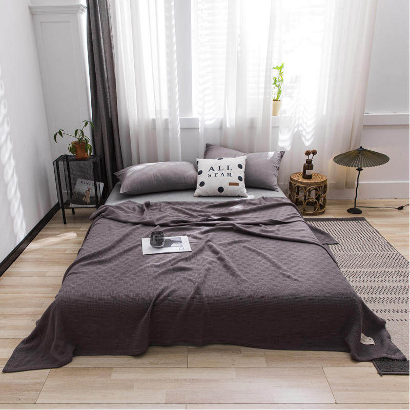 영국으로 수출 마지막 싱글 면 니트 타올 이불 순면 여름 얇은 에어컨 담요 싱글 거즈 커버 담요