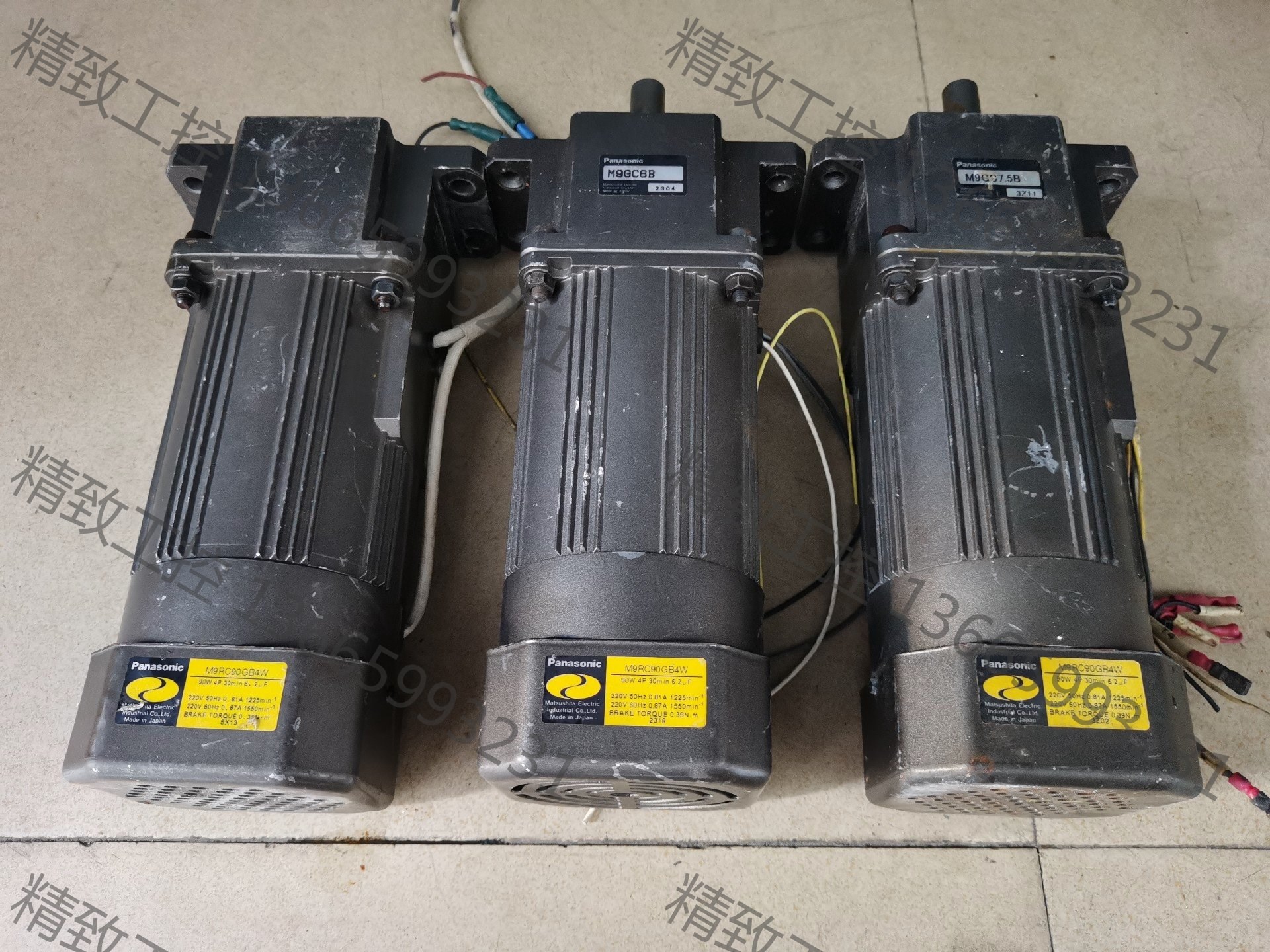 议价产品:松下90w减速电机，电机型号M9RC90GB4W，减速箱型号