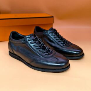 2025新款男德训鞋马皮休闲皮鞋男士商务鞋软底软面驾车跑步鞋