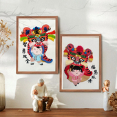 金童玉女姥姥和我 刺绣手工diy自绣伴手礼