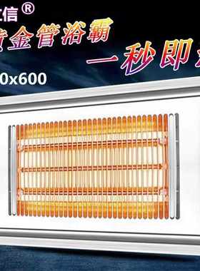 灯暖浴霸300X600集成吊顶黄金管碳纤维卫生间天花顶取暖灯加热