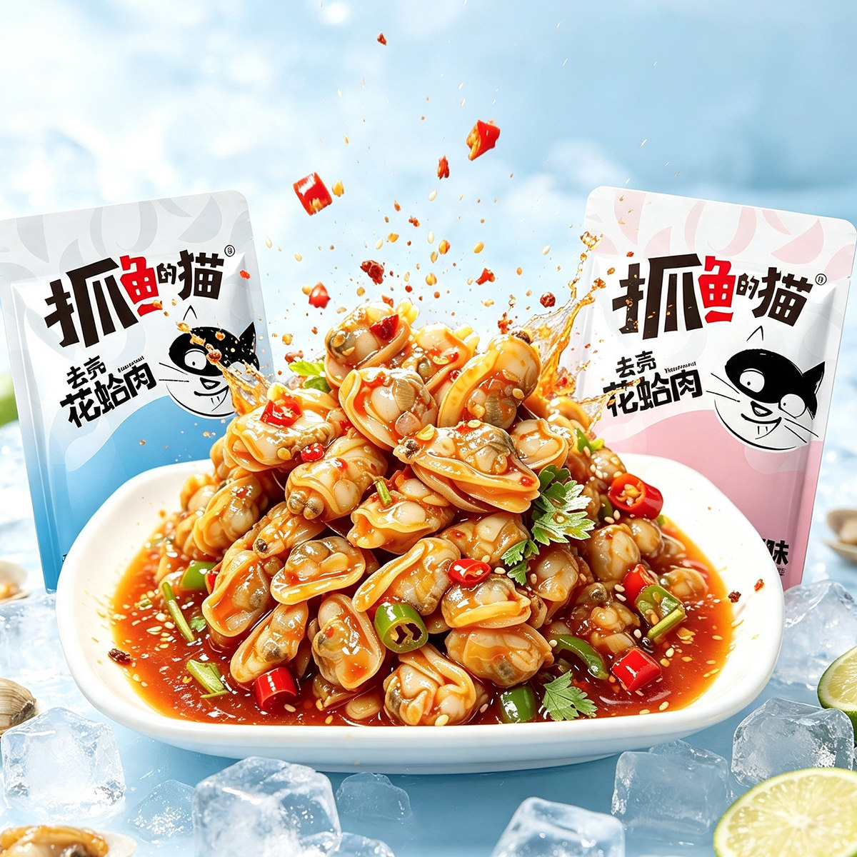 即食麻辣花蛤肉烧烤小零食可混搭