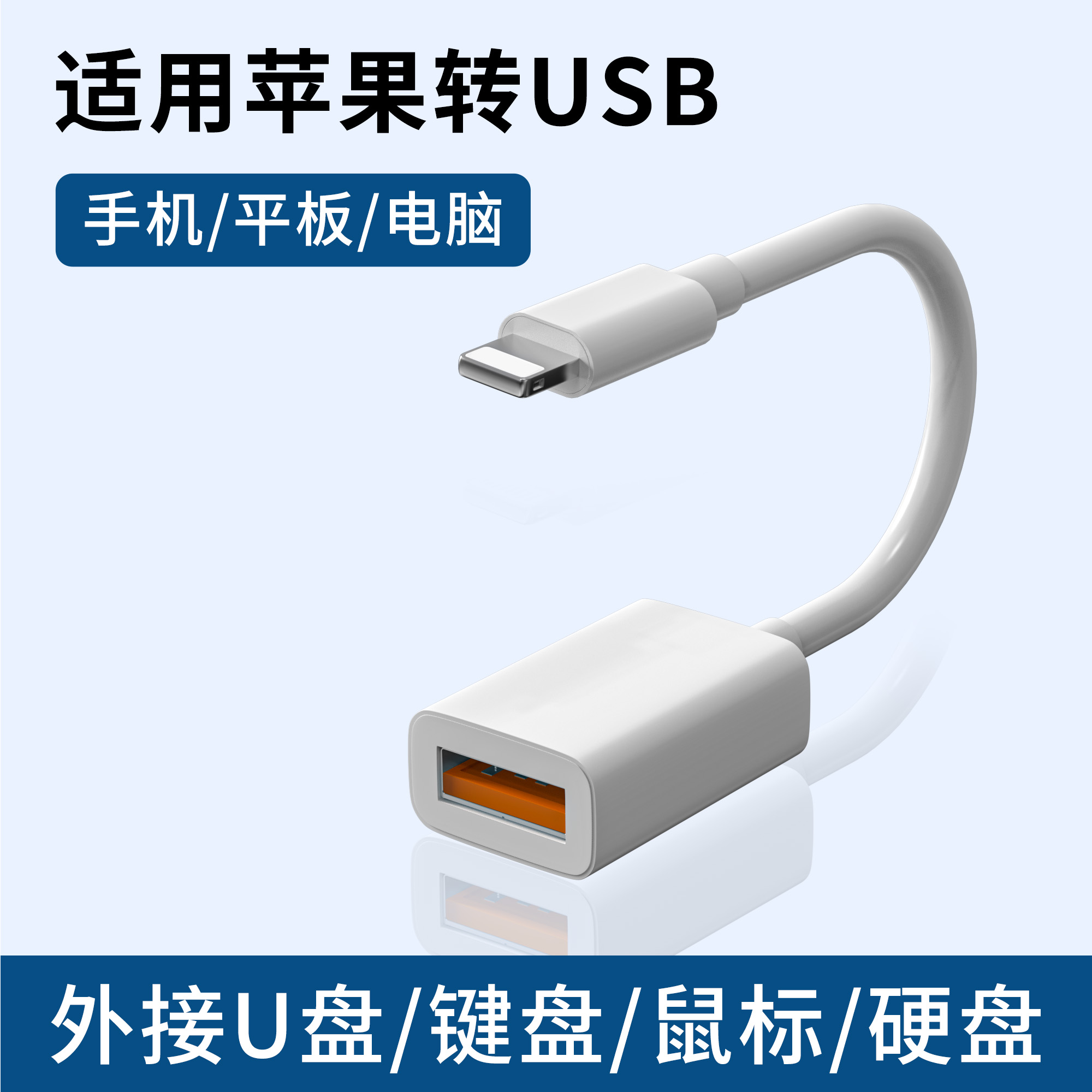 适用苹果14pro max手机iPhone15plus平板11 12转换器iPad电脑16通用数据线USB外接U盘otg键盘鼠标硬盘转接头
