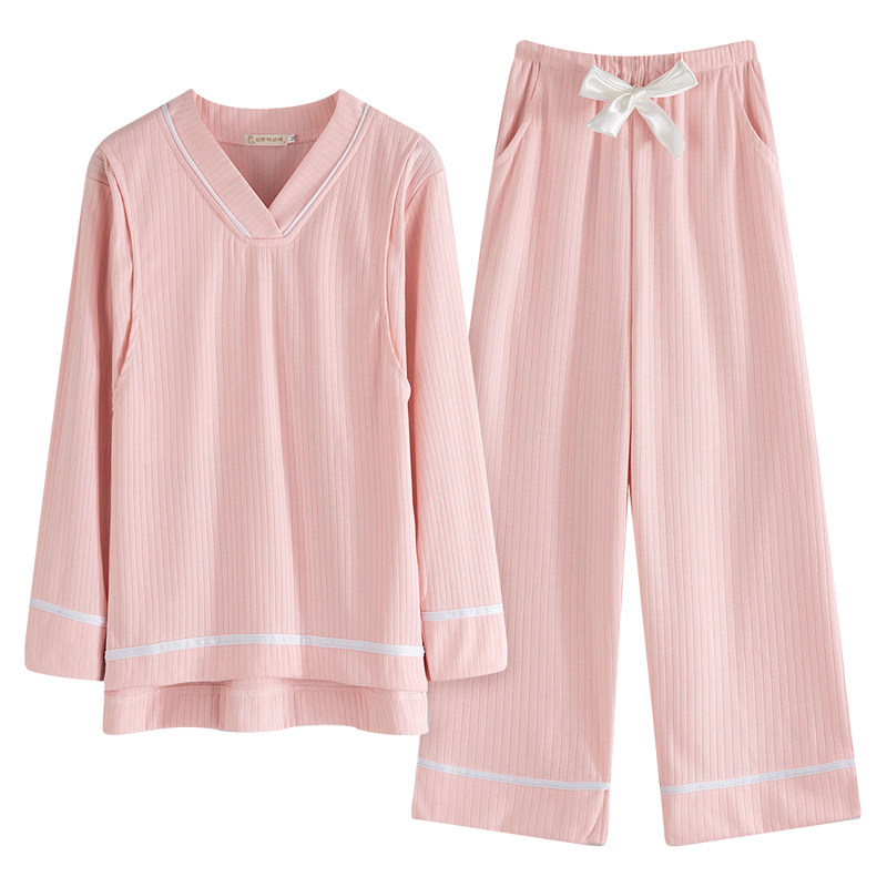 孕妇睡衣哺乳纯棉产后春夏季薄款喂奶产妇6春秋5透气月子服7月份4