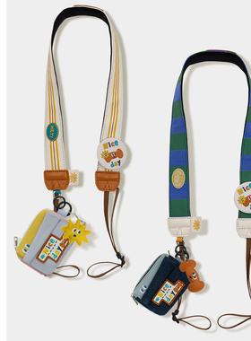 若素良品可爱撞色多功能手相机背带挂脖绳肩带微单反拍立得配件包