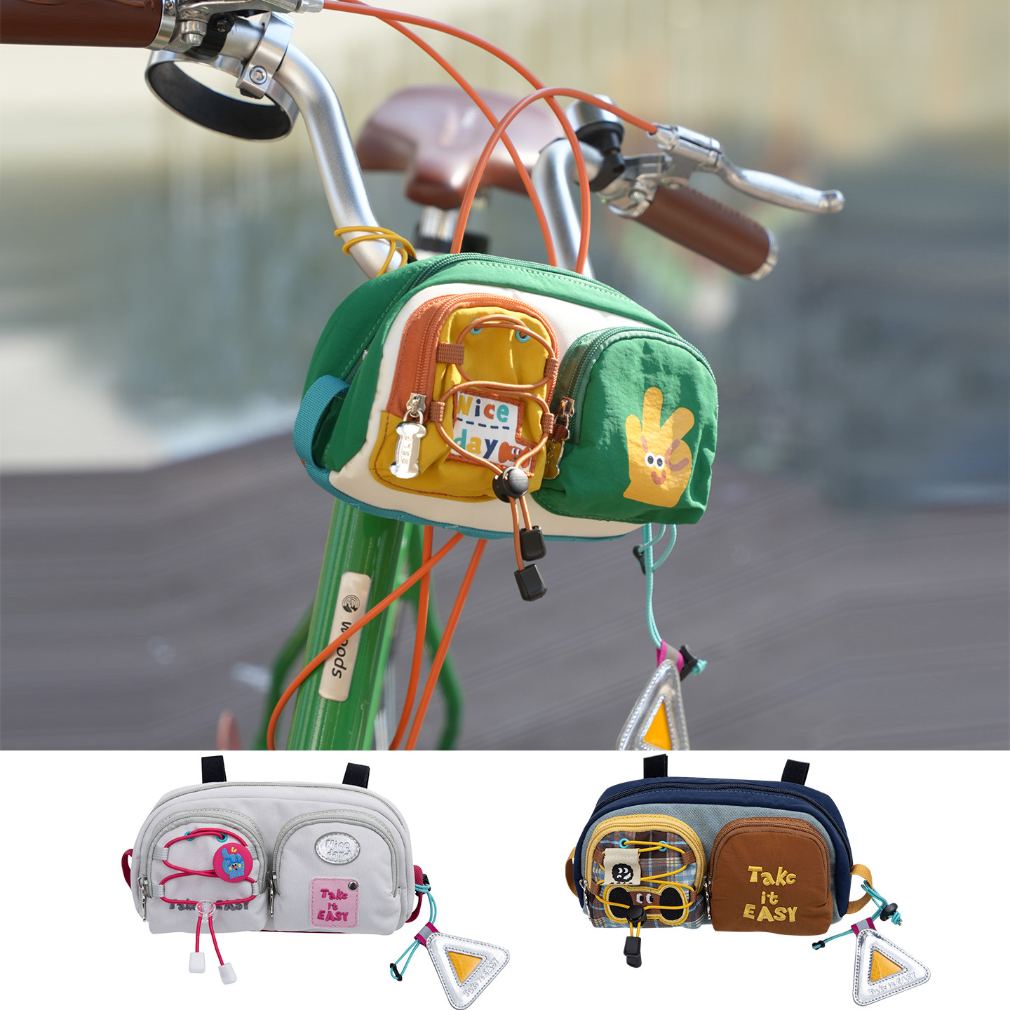 若素良品新横款骑山地公路自行电动单车前车头挂包大容量装备收纳