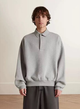 FOG高端品质FEAR OF GOD复线Essentials卫衣男加绒长袖Polo翻领男
