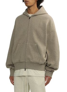 FOG25SP金属色印花ESSENTIALS拉链卫衣美式宽松男女情侣外套秋冬