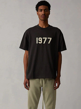 FEAROFGOD复线ESSENTIALS1977印花短袖T恤男圆领宽松宁波高端FOG