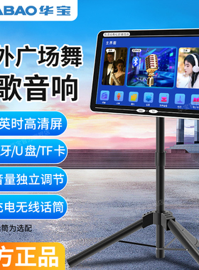 华宝E12广场舞音响带视频大音量无线蓝牙带麦克风家用k歌户外音箱
