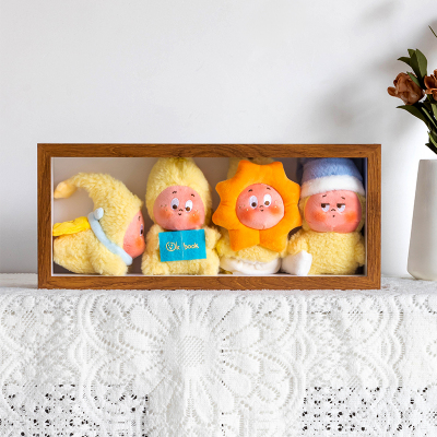 我们都是星星人毛绒挂件收纳盒POP MART手办展示架防尘玻璃抽拉