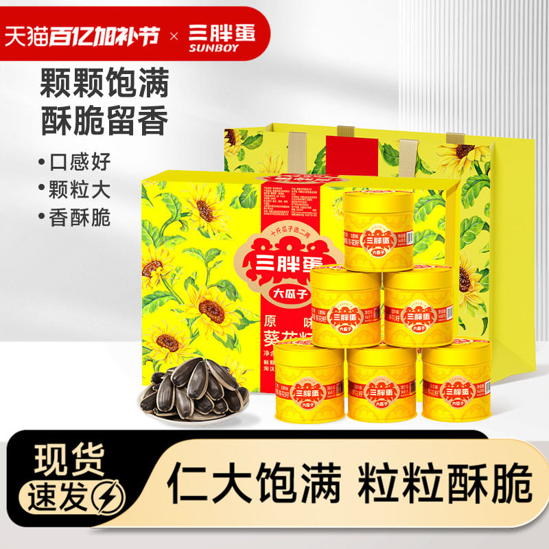 三胖蛋年货礼高档坚果礼盒高端原味大瓜子礼盒年货送礼健康零食