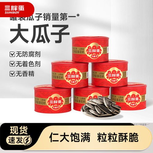 三胖蛋原味五香味罐装瓜子零食