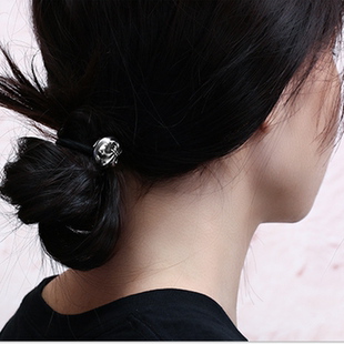 牌克罗潮牌复古朋克925纯银罗心童军花头绳船锚发绳发饰手绳发夹