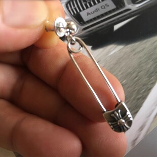 牌克罗潮流轻奢CH925纯银十字架耳钉心别针耳环复古耳坠男女耳饰