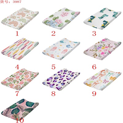 婴幼儿抚触按摩台换洗外罩尿布台可拆卸布罩changing pad cover