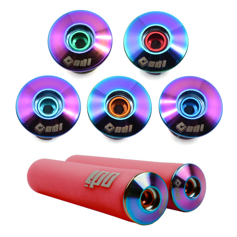 美国ODI超轻铝合金把塞电镀炫彩把套堵头山地车平衡车死飞