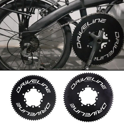 台湾driveline 69/75T超大封闭齿盘片双BCD110/130折叠车公路车