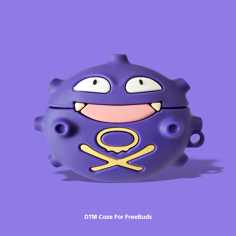 适用华为freebuds6i保护套5i精灵se2宝可梦freeclip瓦斯弹freebudspro3无线蓝牙耳机壳4e硅胶pro2+防摔