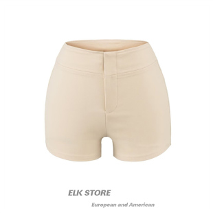 纯欲辣妹白色超短裤女夏季弹力修身a字热裤休闲裤紧身包臀裤新款