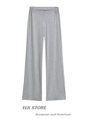 纯欲辣妹瑜伽裤长裤健身裤白色休闲裤低腰运动裤包臀莫代尔直筒裤