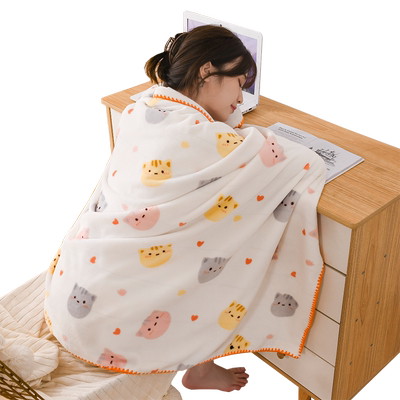 珊瑚绒小毯子办公室午睡沙发盖毯