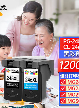 绘威PG-245/CL-246墨盒套装适用佳能MG2520MG2522MG3022IP2820MG2
