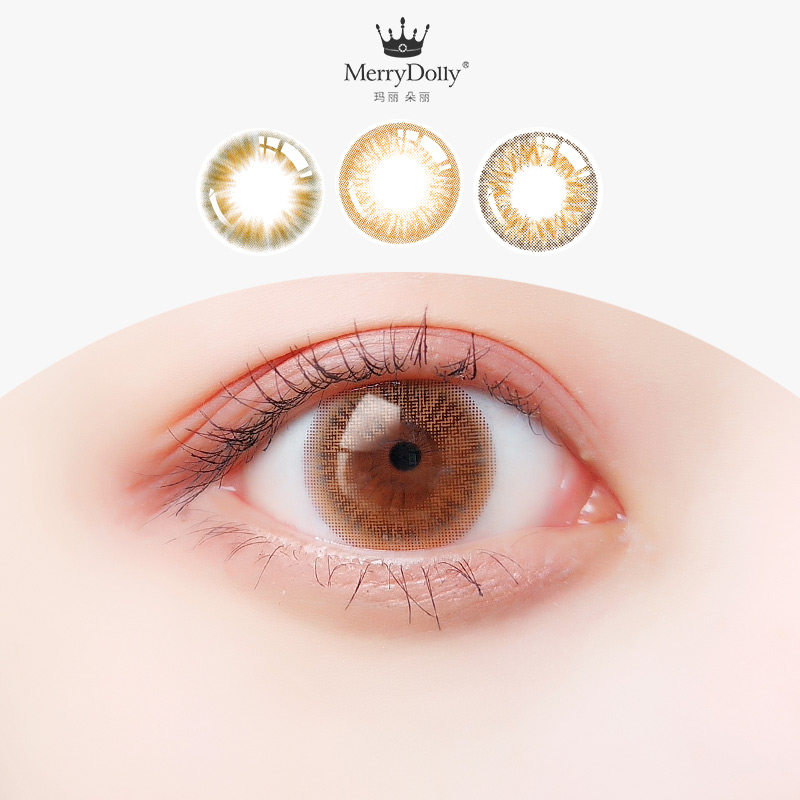 merrydolly美瞳年抛女大直径正品官网非离子半年抛韩国隐形眼镜qr