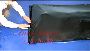 乳胶衣真空床 抽气式乳胶睡袋 含支架无拉链卷入式2X2.3