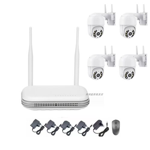 3MP wifi摄像头  4路套装kit  icsee超级看看球机网络摄像头app
