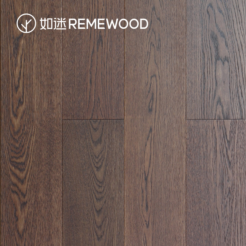 进口橡木深色环保地暖木地板家用