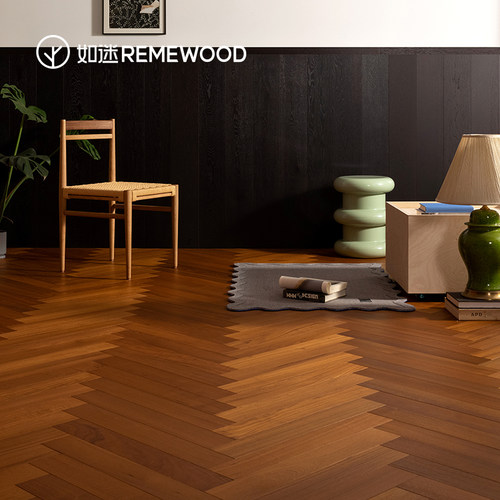remewood缅甸柚木多层人字拼地板